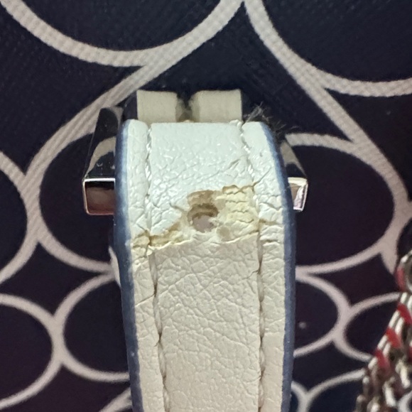 Nine West Navy and White Circle Pattern Tote - Picture 10 of 12